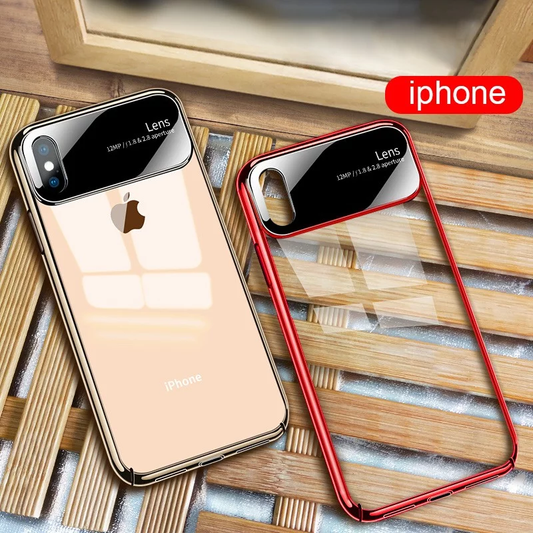 TOTU ® iPhone X/XS Polarized Lens Mirror Transparent Hard Case