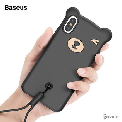 Baseus ® iPhone XS Max Bear Design Silicone Case