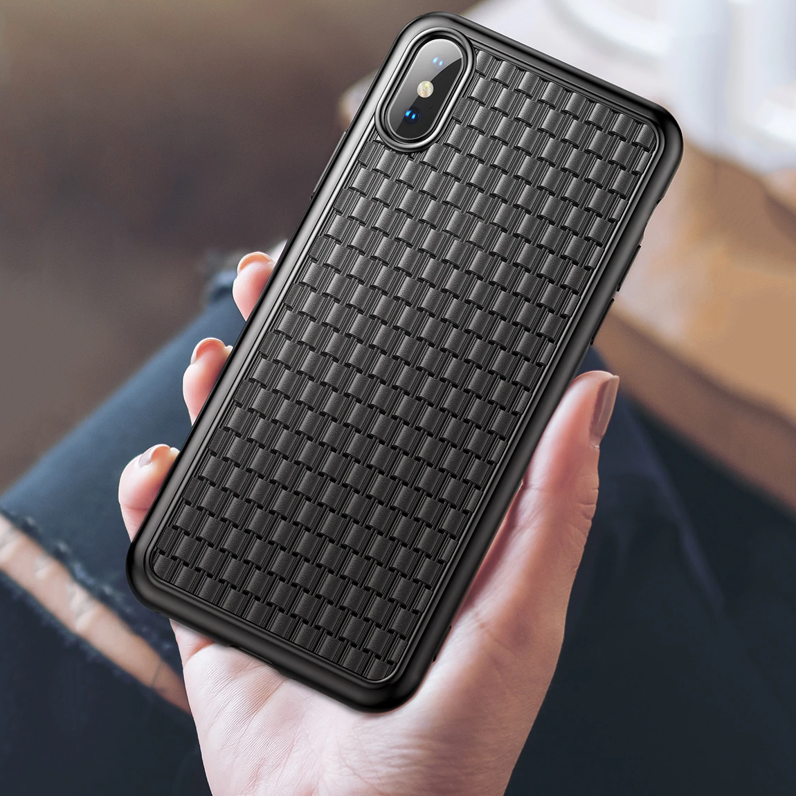 Baseus ® iPhone XS Knitted Breathing Soft Case