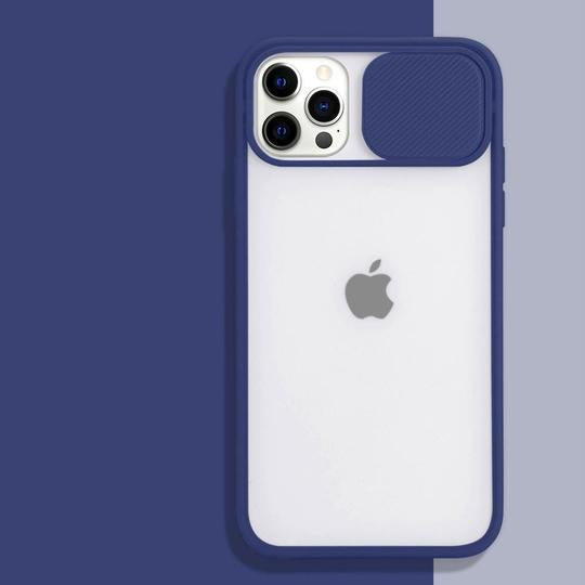 iPhone 12 Series Camera Lens Slide Protection Matte Case