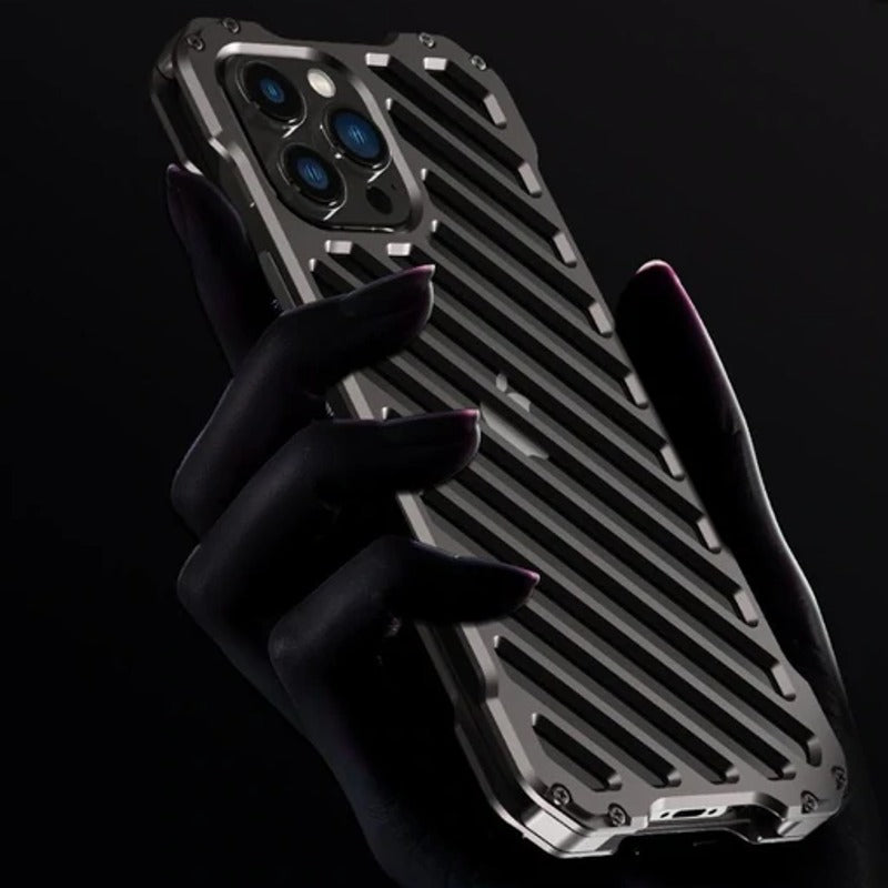 iPhone 14 R-Just Aluminium Alloy Grill Case