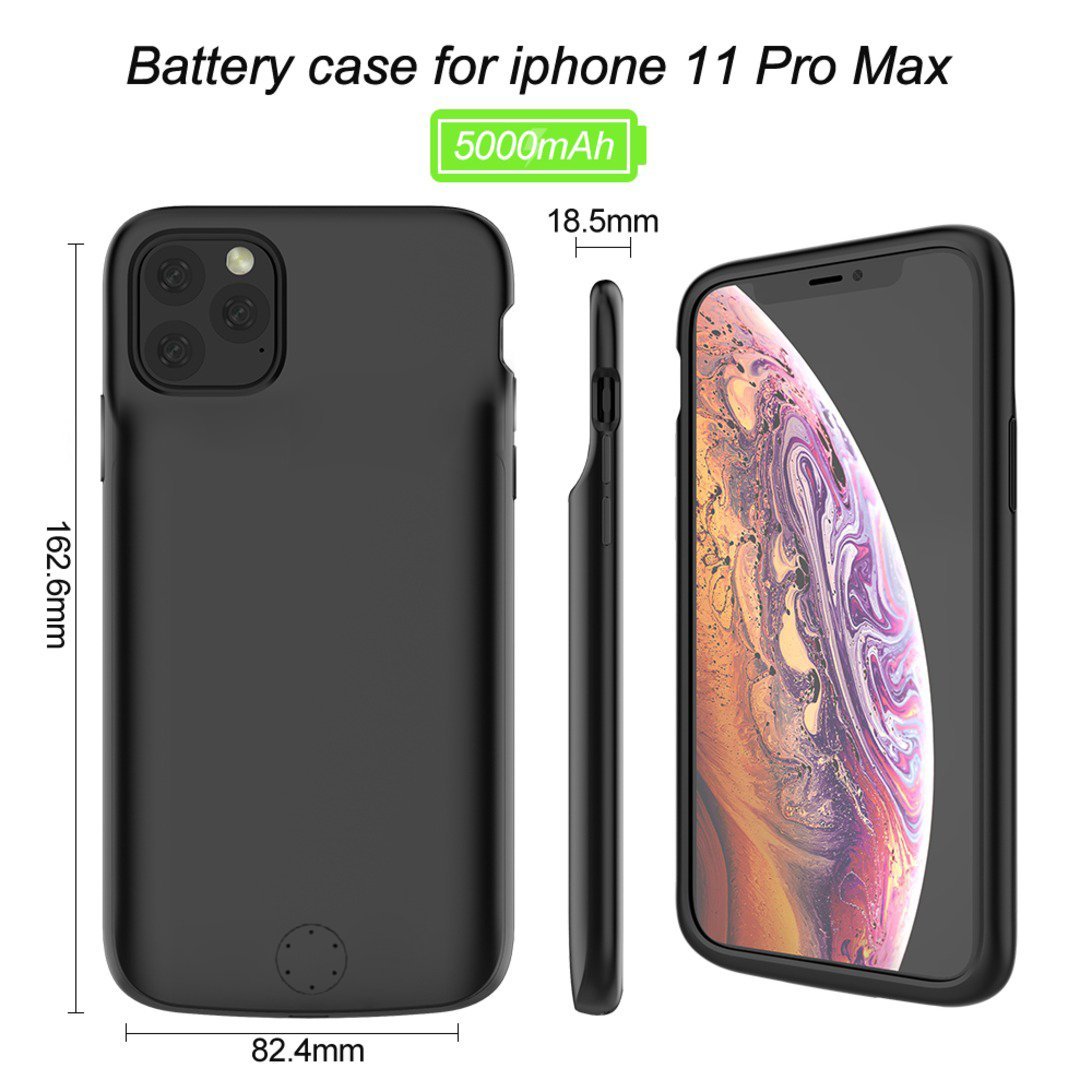 JLW ® iPhone 11 Pro Max Portable 5000 mAh Battery Shell Case