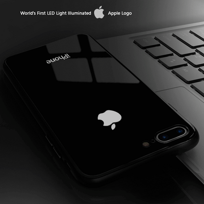 iPhone 7 Plus LED Logo Glass Back Case