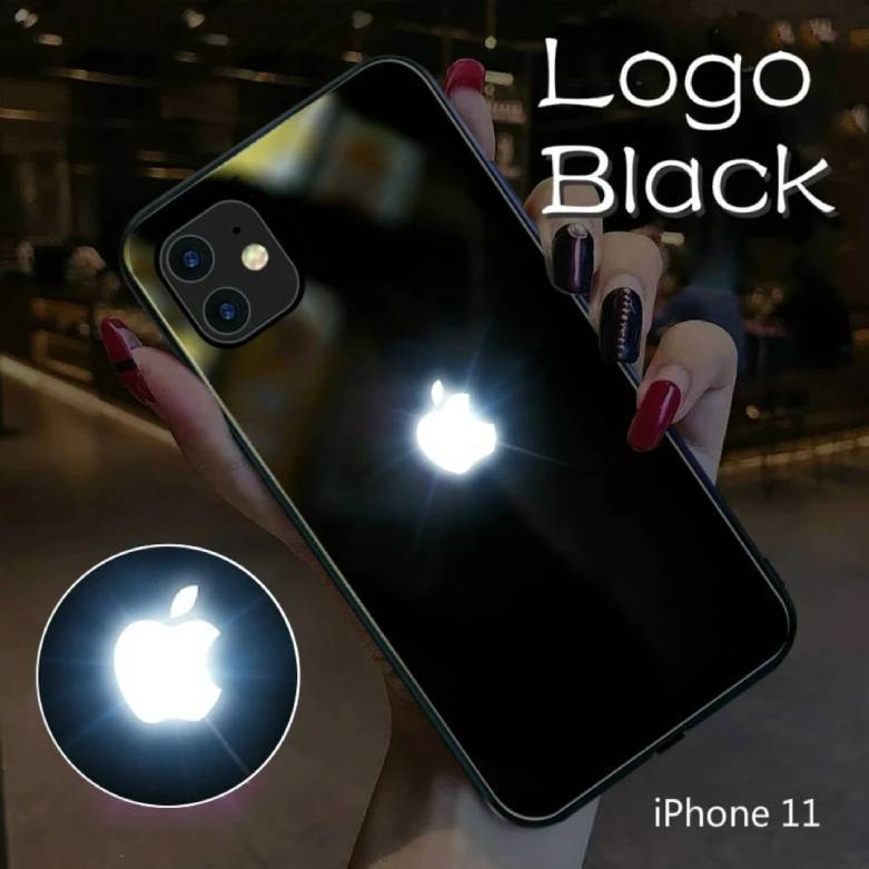 (3 in 1 Combo) LED Logo Case + Tempered Glass + Camera Lens Guard