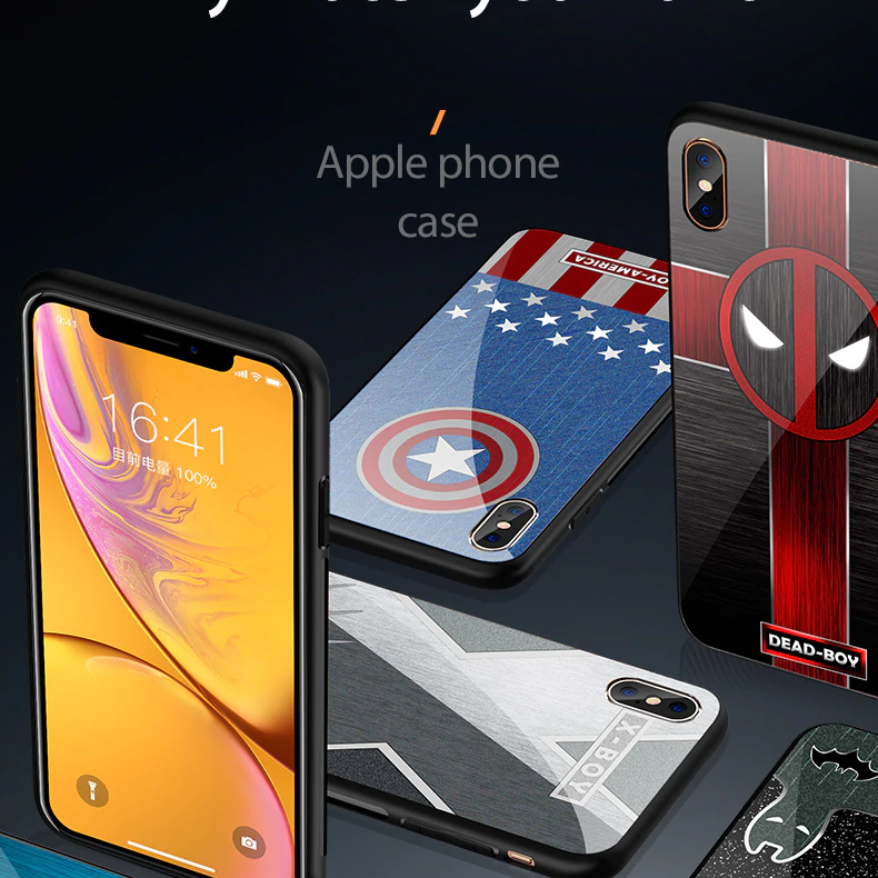iPhone XS Super Hero Series Glass Back Case
