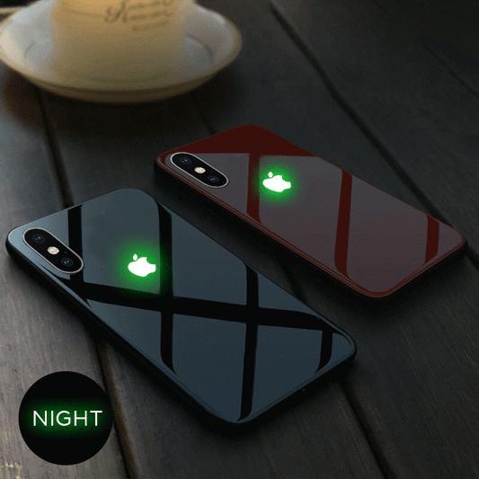 iPhone XS Max Radium Glow Light Illuminated Logo 3D Case