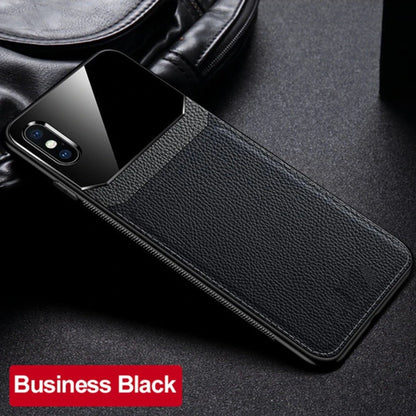 iPhone X Sleek Slim Leather Glass Case