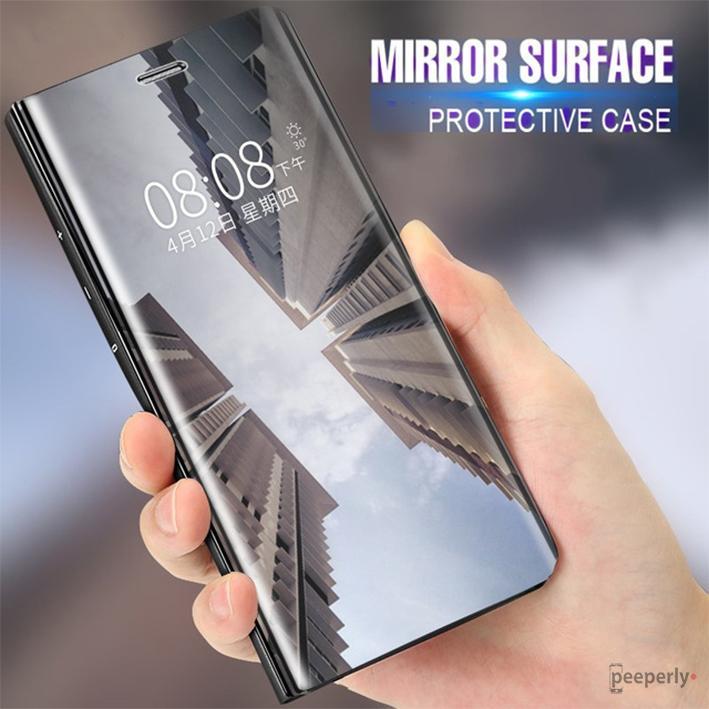Galaxy A9 2018 Mirror Clear View Flip Case [Non Sensor working]