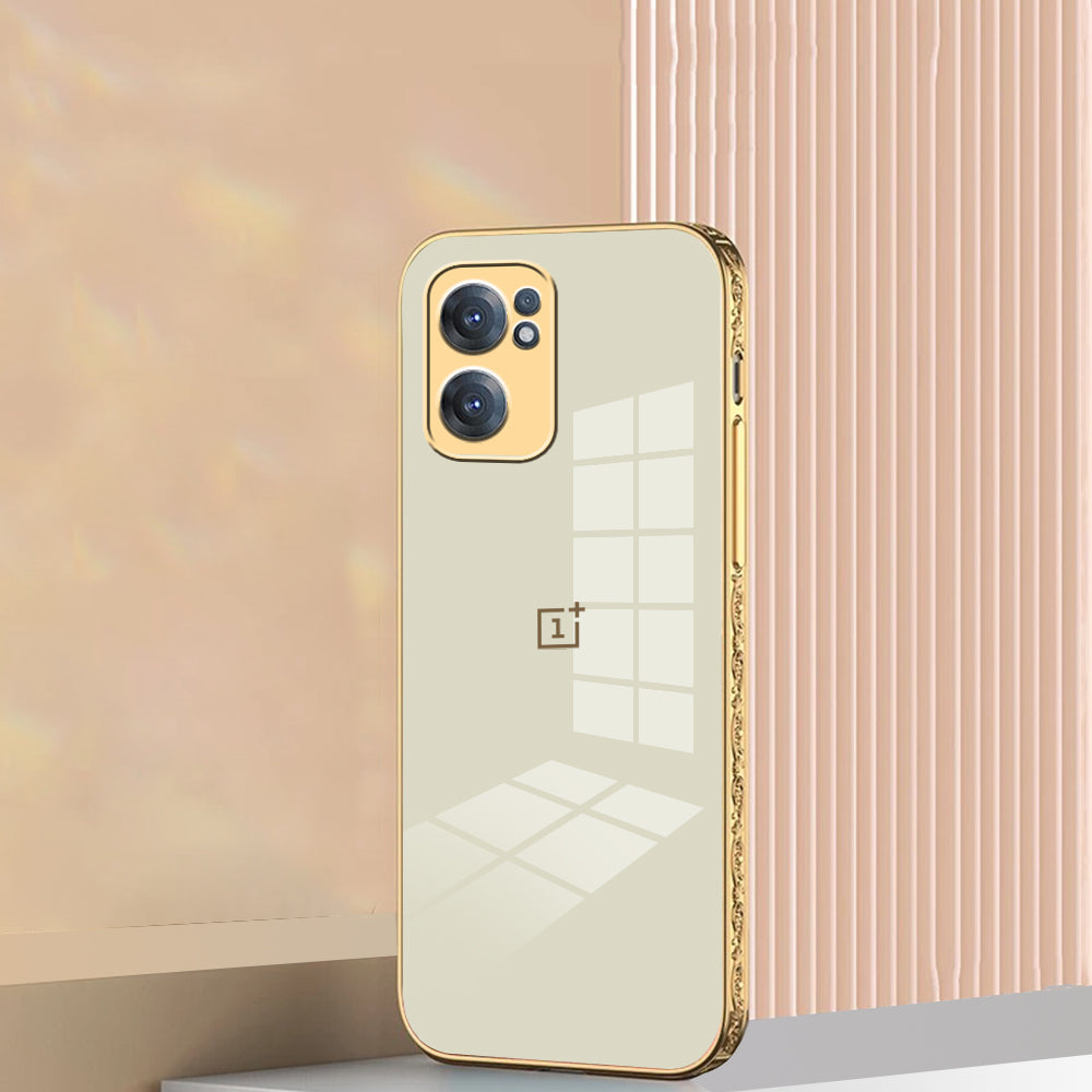 OnePlus Nord CE 2 Embossed TPU Gold Edge Design Case