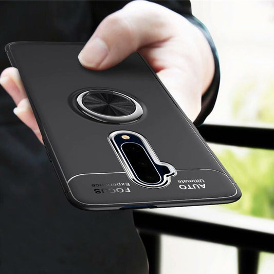 OnePlus 7T Pro Metallic Finger Ring Holder Matte Case