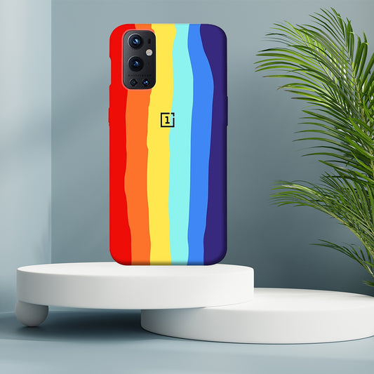 OnePlus 9 Rainbow Liquid Silicone Logo Case
