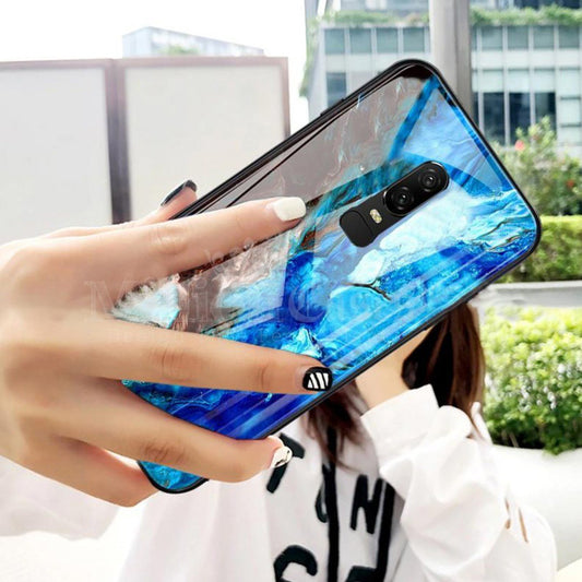 OnePlus 6 Soothing Sea Pattern Marble Glass Back Case