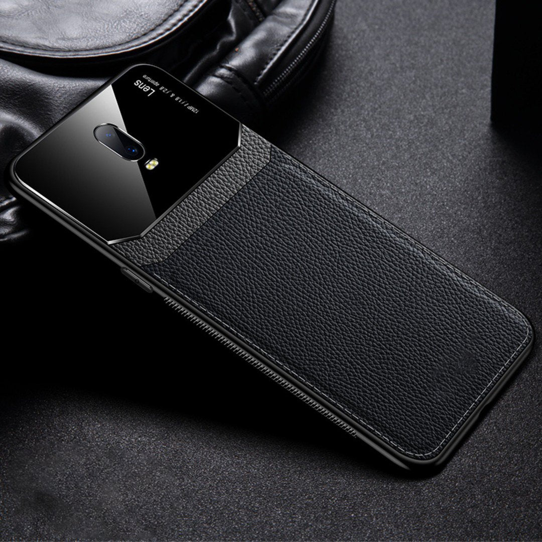 OnePlus 6T Sleek Slim Leather Glass Case