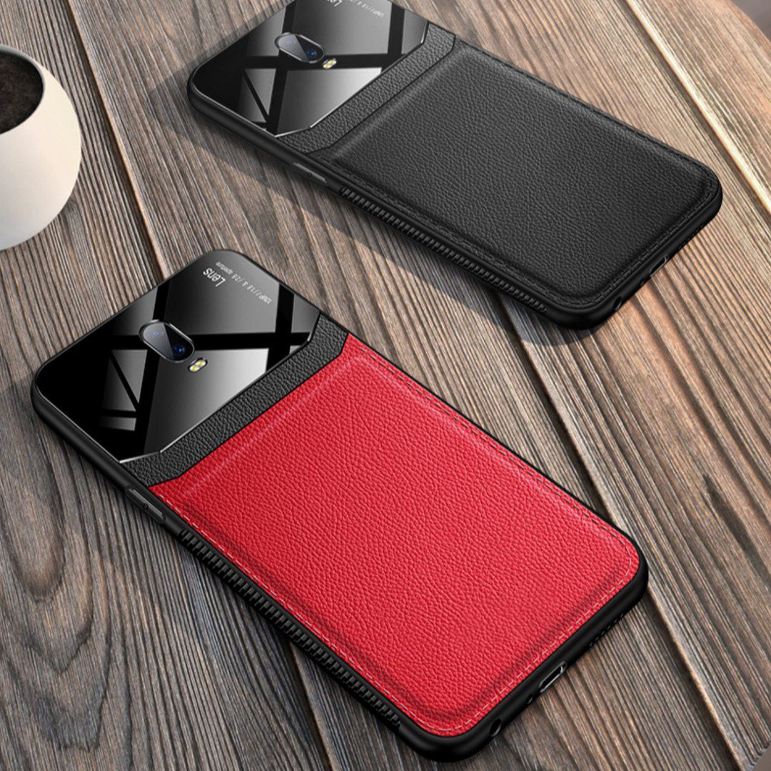 OnePlus 6T Sleek Slim Leather Glass Case
