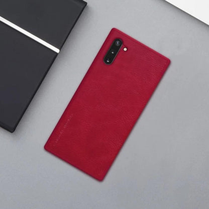 Galaxy Note 10  Genuine QIN Leather Flip Case
