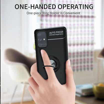 Galaxy A71 Metallic Finger Ring Holder Matte Case
