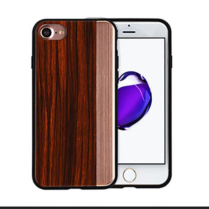 iPhone 7 Plus Straight Pattern Wooden TPU Series Case